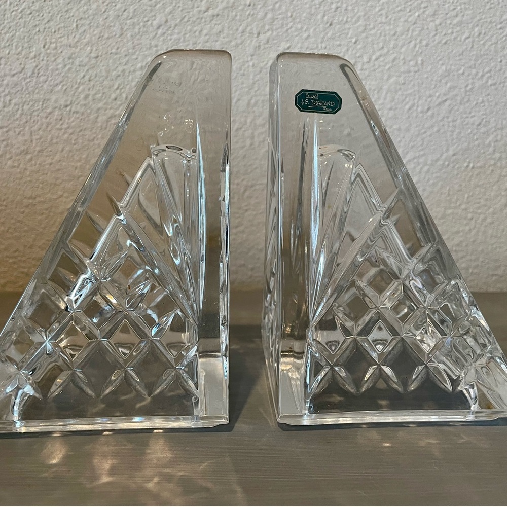 Cristal J. G Durand Crystal Bookends